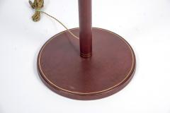 Jean Perzel Rare Floor lamp covered with Leather By Jean Perzel - 1034231