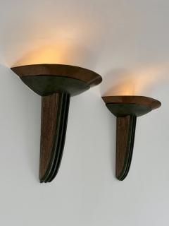Jean Perzel Set of Two Rare Monumental Art Deco Sconces or Wall Lights France 1920s - 4756341