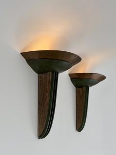 Jean Perzel Set of Two Rare Monumental Art Deco Sconces or Wall Lights France 1920s - 4756346