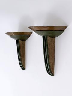 Jean Perzel Set of Two Rare Monumental Art Deco Sconces or Wall Lights France 1920s - 4756347