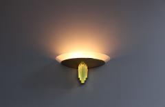Jean Perzel Three Fine French Art Deco Glass and Bronze Sconces by Jean Perzel - 612981