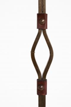Jean Pierre Ryckaert Wrought Iron and Brown Leather Floor Lamp by Jean Pierre Ryckaert - 1703575