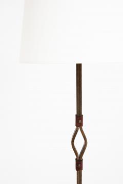 Jean Pierre Ryckaert Wrought Iron and Brown Leather Floor Lamp by Jean Pierre Ryckaert - 1703576