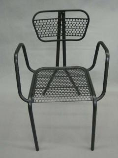 Jean Prouv Eight French Mid Century Modern Steel Dining Chairs in the Manner of Jean Prouve - 1759516