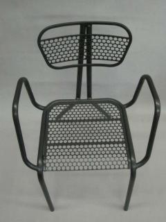Jean Prouv Eight French Mid Century Modern Steel Dining Chairs in the Manner of Jean Prouve - 1759518