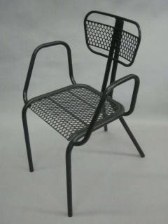 Jean Prouv Eight French Mid Century Modern Steel Dining Chairs in the Manner of Jean Prouve - 1759519