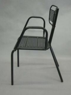 Jean Prouv Eight French Mid Century Modern Steel Dining Chairs in the Manner of Jean Prouve - 1759520