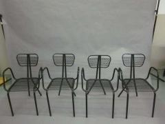 Jean Prouv Eight French Mid Century Modern Steel Dining Chairs in the Manner of Jean Prouve - 1759523