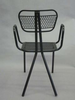 Jean Prouv Eight French Mid Century Modern Steel Dining Chairs in the Manner of Jean Prouve - 1759524