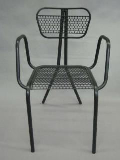 Jean Prouv Eight French Mid Century Modern Steel Dining Chairs in the Manner of Jean Prouve - 1759526