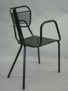 Jean Prouv Eight French Mid Century Modern Steel Dining Chairs in the Manner of Jean Prouve - 1759527