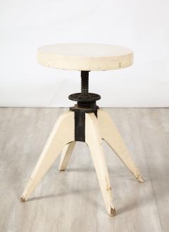 Jean Prouv Jean Prouv French Painted Wood and Iron Stool France circa 1950 - 3365396