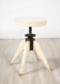 Jean Prouv Jean Prouv French Painted Wood and Iron Stool France circa 1950 - 3365399