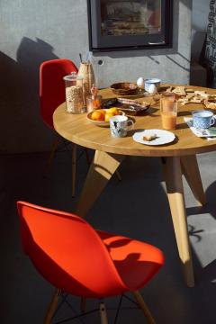 Jean Prouv Jean Prouv Gu ridon Dining Table in Smoked Oak for Vitra - 776105