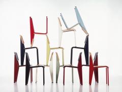 Jean Prouv Jean Prouv Standard Chair SP in Teak Brown and Mint for Vitra - 964948