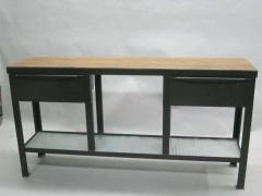 Jean Prouv Midcentury Industrial Steel Wood Console Sideboard Attributed to Jean Prouve - 1736404