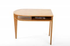 Jean Prouv Oak Three Legged Desk in the manner of Jacques Adnet - 1343525