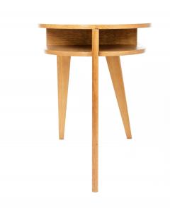 Jean Prouv Oak Three Legged Desk in the manner of Jacques Adnet - 1343528