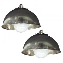 Jean Prouv Pair French Mid Century Marine Industrial Flush Mounts or Sconces Jean Prouve - 4091221