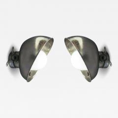 Jean Prouv Pair French Mid Century Marine Industrial Flush Mounts or Sconces Jean Prouve - 4091466