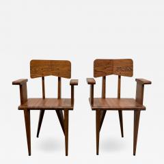 Jean Prouv Pair of French Armchairs in the Manner of Jean Prouve - 1313989