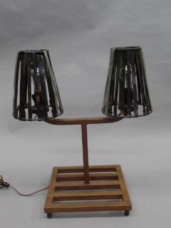 Jean Prouv Pair of French Mid Century Modern Industrial Table Lamps in Style Jean Prouv  - 1707465