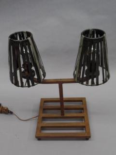 Jean Prouv Pair of French Mid Century Modern Industrial Table Lamps in Style Jean Prouv  - 1707467