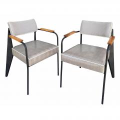Jean Prouv Pair of Vintage Art Deco Jean Prouv Attr Direction Armchairs 1 of 2 - 4707443