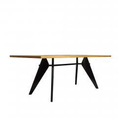 Jean Prouv Vitra Em Table in Solid Natural Oak and Deep Black by Jean Prouv  - 3734403