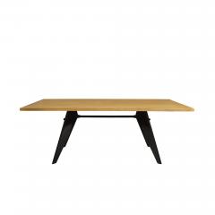 Jean Prouv Vitra Em Table in Solid Natural Oak and Deep Black by Jean Prouv  - 3734404