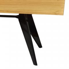 Jean Prouv Vitra Em Table in Solid Natural Oak and Deep Black by Jean Prouv  - 3734408