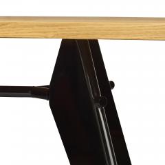 Jean Prouv Vitra Em Table in Solid Natural Oak and Deep Black by Jean Prouv  - 3734409