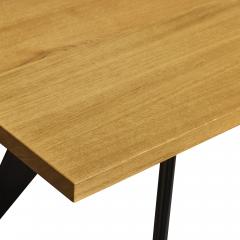 Jean Prouv Vitra Em Table in Solid Natural Oak and Deep Black by Jean Prouv  - 3734410