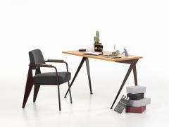 Jean Prouv Vitra Fauteuil Direction in Dark Gray and Chocolate by Jean Prouv  - 987563