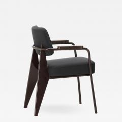 Jean Prouv Vitra Fauteuil Direction in Dark Gray and Chocolate by Jean Prouv  - 988200