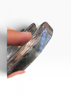Jean Puiforcat 1930s Decorative crystal box with bone hang - 4771362
