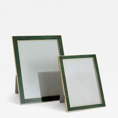 Jean Puiforcat Two green enamel and gilt metal frames by French firm Puiforcat - 3124512
