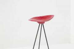 Jean Ren Picard Jean Raymond Picard Red Stool in French Resin - 3677615