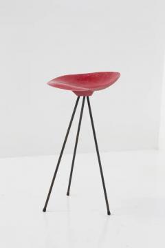 Jean Ren Picard Jean Raymond Picard Red Stool in French Resin - 3677623