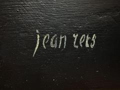 Jean Rets Mid century Abstract Op Art Painting Signed Jean Rets Framed - 4507552