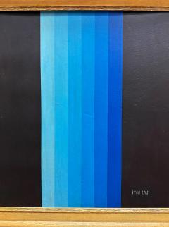 Jean Rets Mid century Abstract Op Art Painting Signed Jean Rets Framed - 4507555