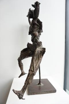 Jean Robert Ipoust guy Unique bronze sculpture by Jean Robert Ipoust guy Personnage en mouvement  - 1022947