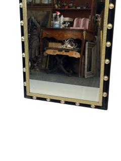 Jean Roy re BLACK SILVER BALL FRAMED RECTANGULAR MIRROR IN THE MANNER OF JEAN ROYERE - 4711485