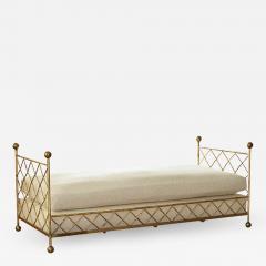 Jean Roy re CROISILLON Daybed in Gilded Iron and Brass By Jean Royere - 650730