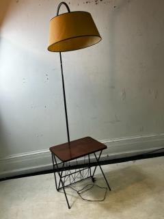 Jean Roy re FRENCH MID CENTURY MODERNIST MAGAZINE RACK TABLE FLOOR LAMP - 2892087