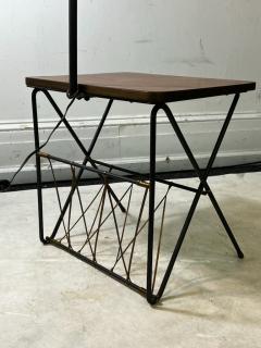 Jean Roy re FRENCH MID CENTURY MODERNIST MAGAZINE RACK TABLE FLOOR LAMP - 2892089