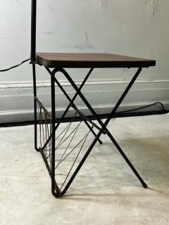 Jean Roy re FRENCH MID CENTURY MODERNIST MAGAZINE RACK TABLE FLOOR LAMP - 2892090