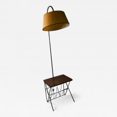Jean Roy re FRENCH MID CENTURY MODERNIST MAGAZINE RACK TABLE FLOOR LAMP - 2922324