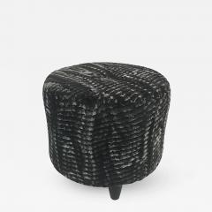 Jean Roy re Fantastic Stool in the style of Jean Roy re in a Faux Chinchilla Print Fur - 448821