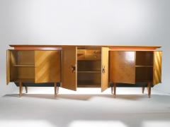 Jean Roy re French Mid century Large modernist oak sideboard Royere style 1950s - 983668